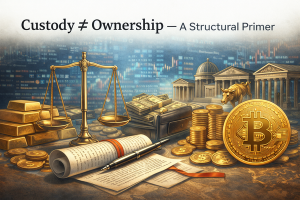 Custody ≠ Ownership — A Structural Primer